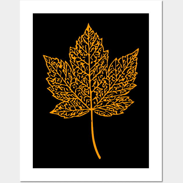 Autumn Leaf Design Artwork Wall Art by Abeer Ahmad